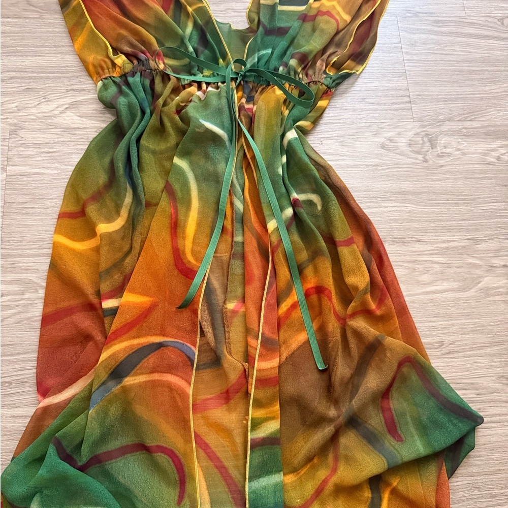 Multicolor Chiffon Maxi bikini cover - Picture 2 of 6